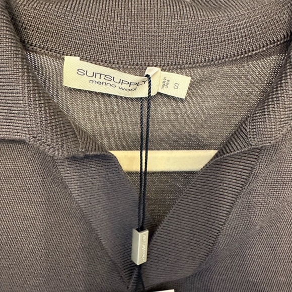 Purple Merino Buttonless Polo - S - Picture 6 of 14